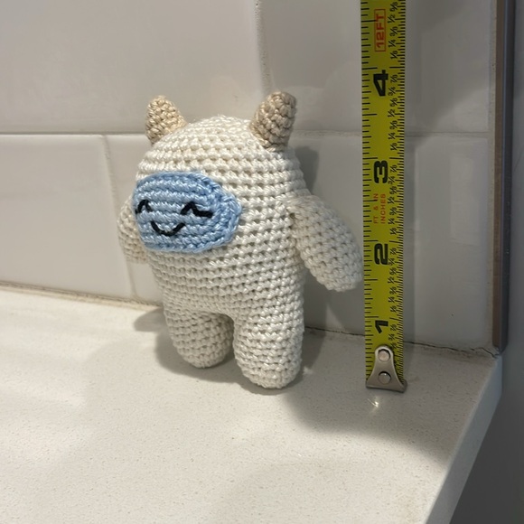 Handcrafted Yeti Figure Doll Holiday Christmas Decor Amigurui Crochet Winter - Picture 6 of 8